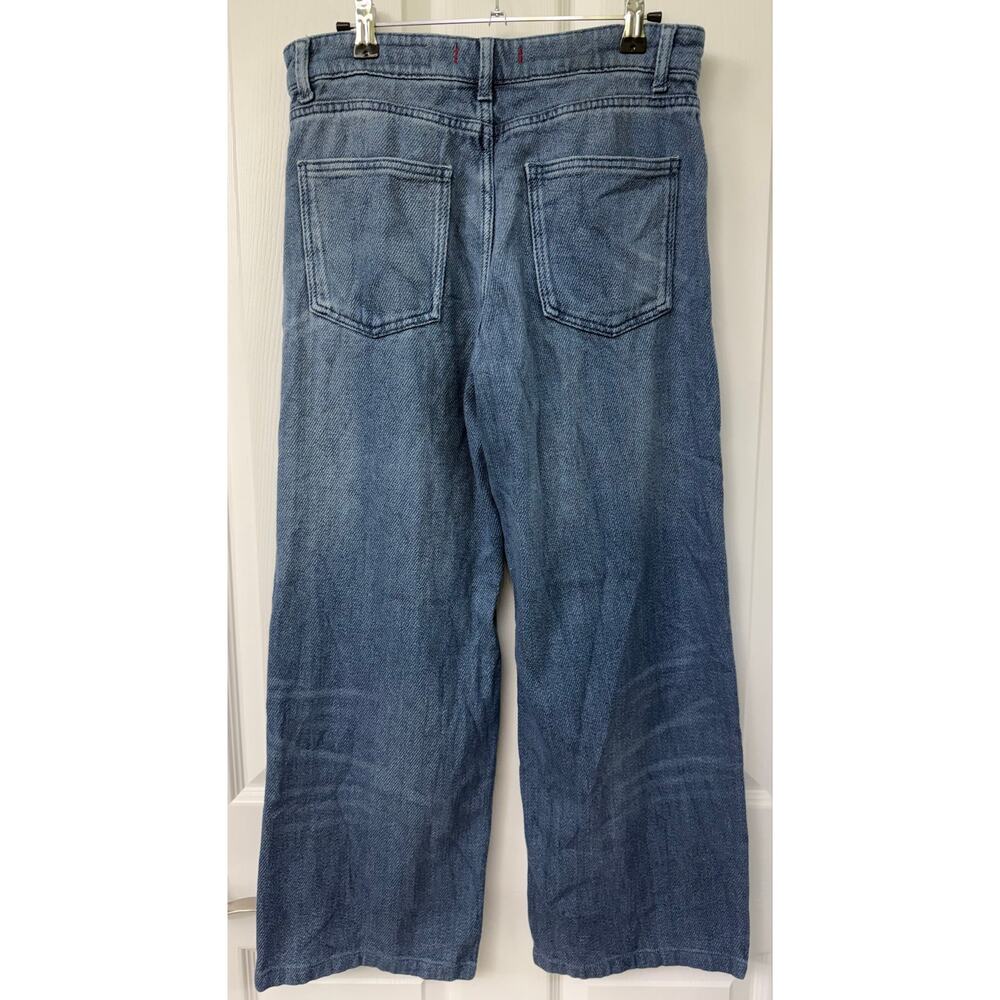 Zara size 6 wide leg baggy skater medium wash denim jeans - Picture 4 of 10